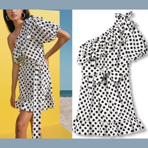 NWT Lisa Marie Fernandez x Target Polka Dot One Shoulder‎ Dress [ PLUS 1X ]